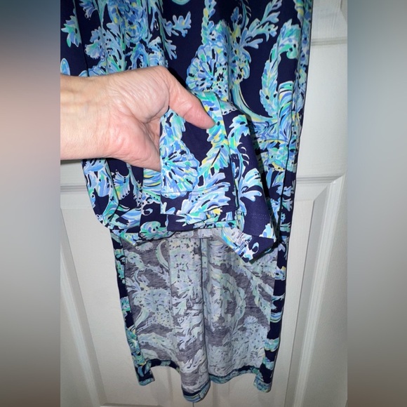 Lilly Pulitzer Merril Maxi Dress small in High Tide Navy Scuba Doo. NWT - Picture 4 of 15